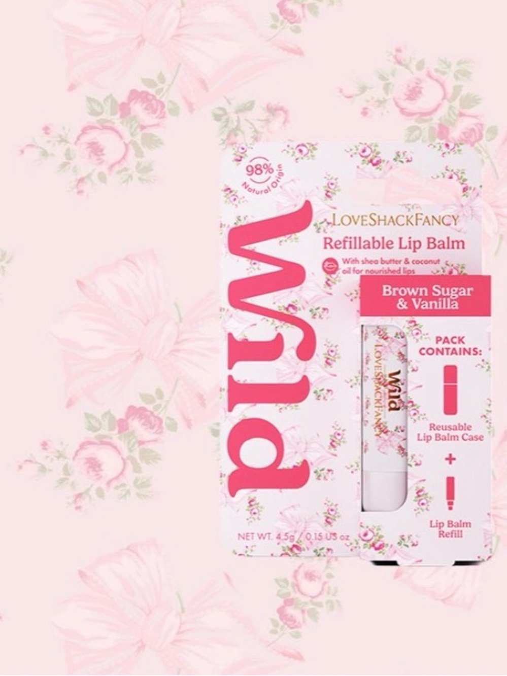 LoveShackFancy × Wild Cosmetics Rosa Beaux Lip Balm